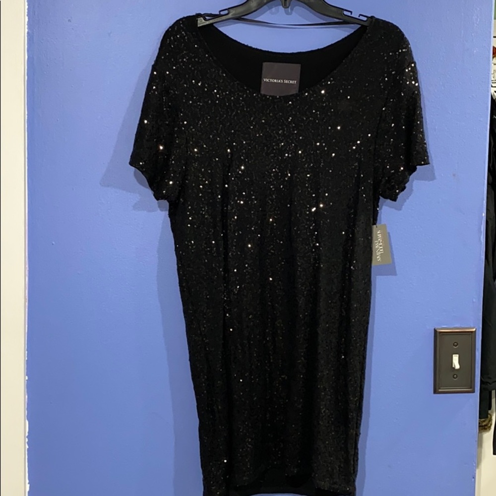 Victoria’s Secret Full Sequins XS Black Mini Dress